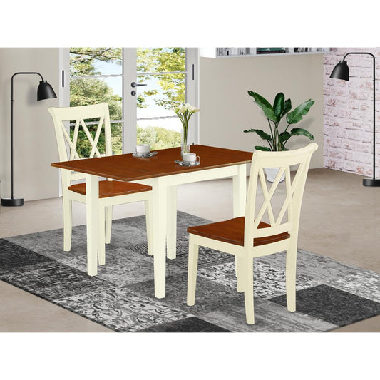 Dining Room Set Buttermilk & Cherry NDCL3 - WHI - W By East West Furniture | Dining Sets | Modishstore
