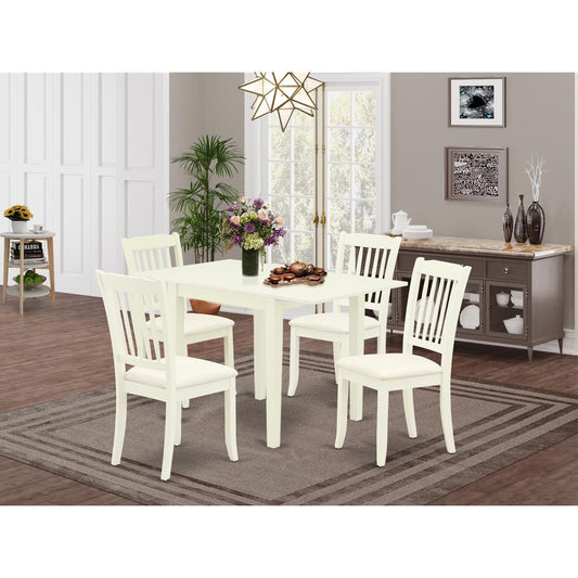 Dining Room Set Linen White NDDA5 - LWH - C By East West Furniture | Dining Sets | Modishstore