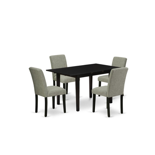 Dining Table - Dining Chairs NOAB5 - BLK - 06 By East West Furniture | Dining Sets | Modishstore