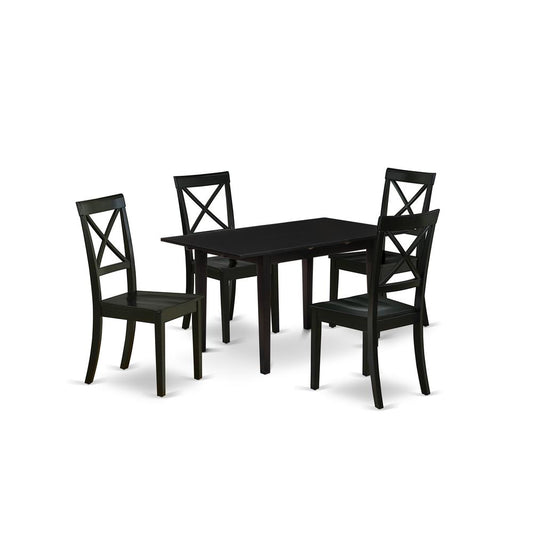 Dining Table - Dining Chairs NOBO5 - BLK - W By East West Furniture | Dining Sets | Modishstore