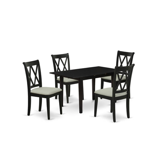 Dining Table - Dining Chairs NOCL5 - BLK - C By East West Furniture | Dining Sets | Modishstore