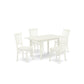 Dining Table - Dining Chairs NOGR5 - WHI - W By East West Furniture | Dining Sets | Modishstore