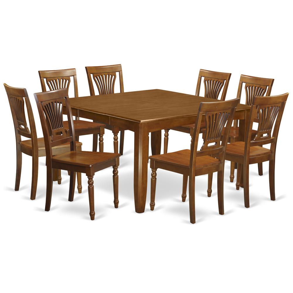 9 Pc Formal Dining Set-Dining Table With Leaf And 8 Chairs. By East West Furniture | Dining Sets | Modishstore - 2