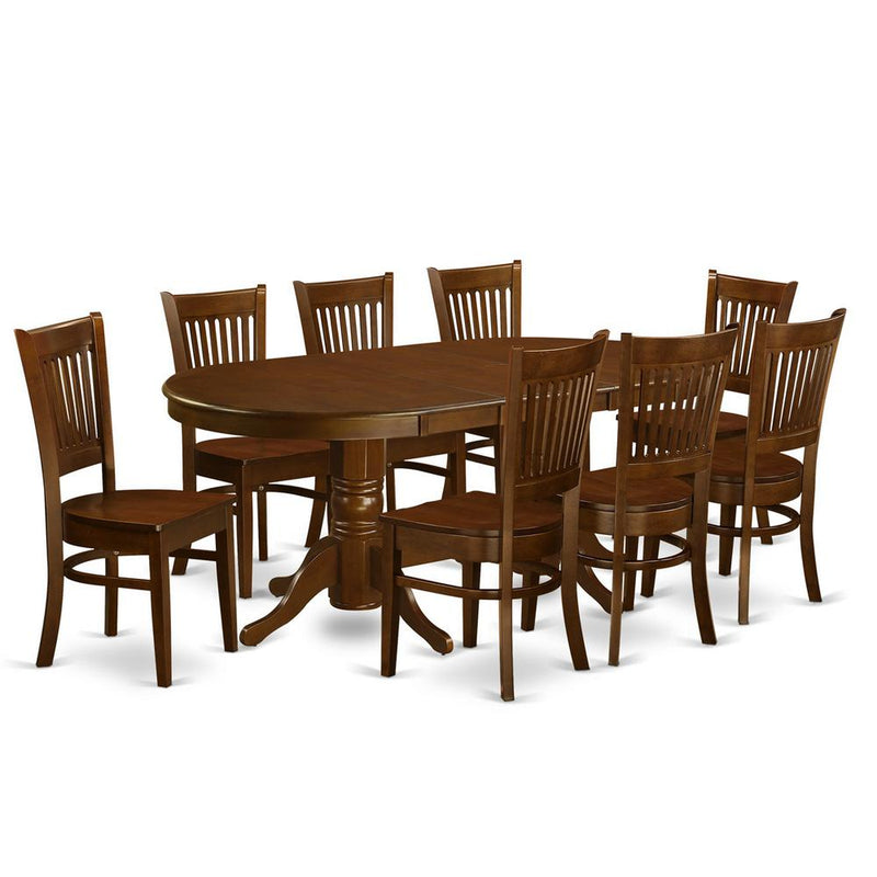 9 Pc Dining Room Set For 8 Dining Table With Leaf And 8 Kitchen Dining Chairs By East West Furniture | Dining Sets | Modishstore - 2