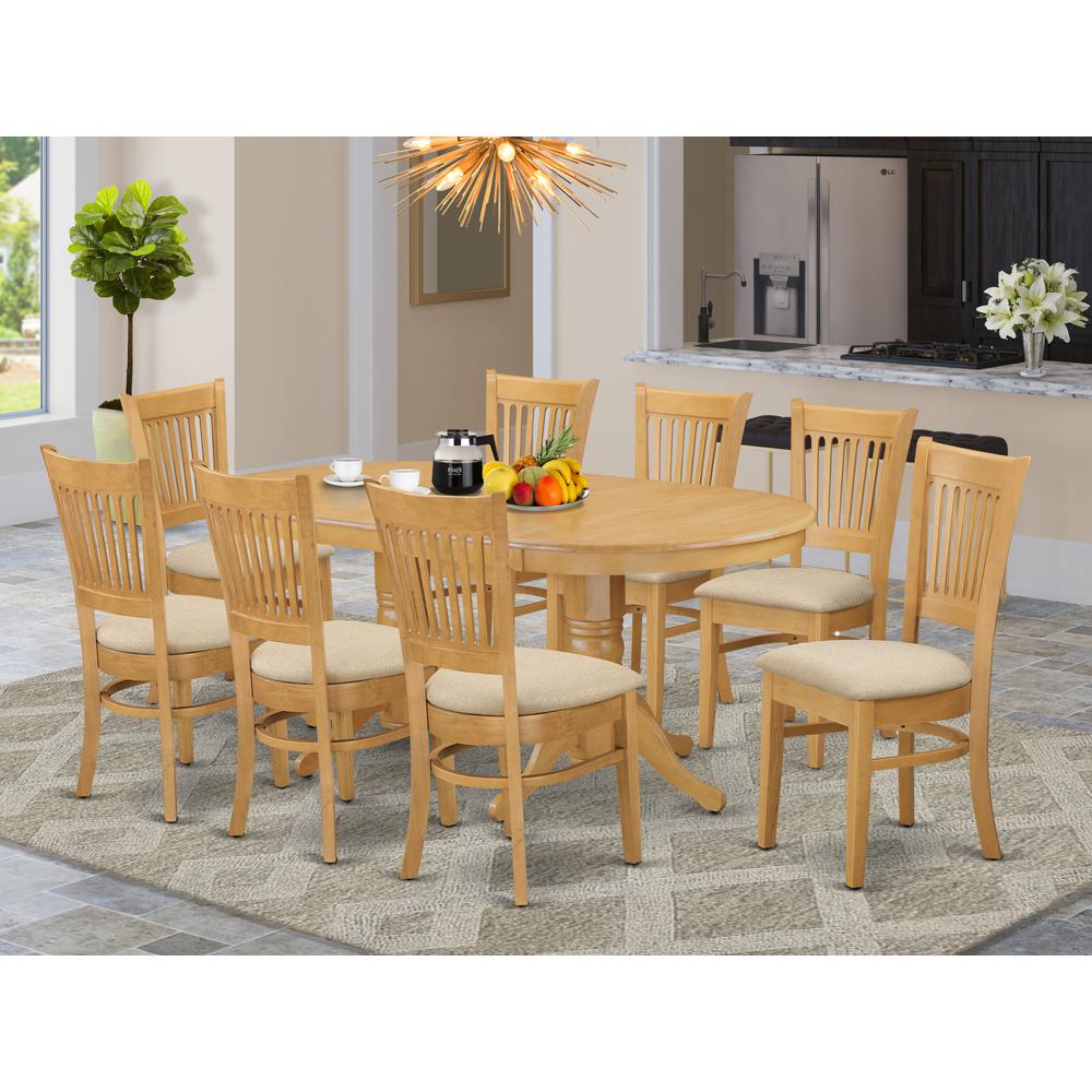 9 Pc Dining Room Set For 8 Dining Table With Leaf And 8 Kitchen Dining Chairs By East West Furniture | Dining Sets | Modishstore - 5