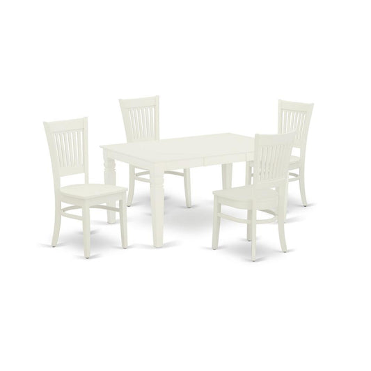 Dining Table - Table Leg Dining Chairs WEVA5 - LWH - W By East West Furniture | Dining Sets | Modishstore