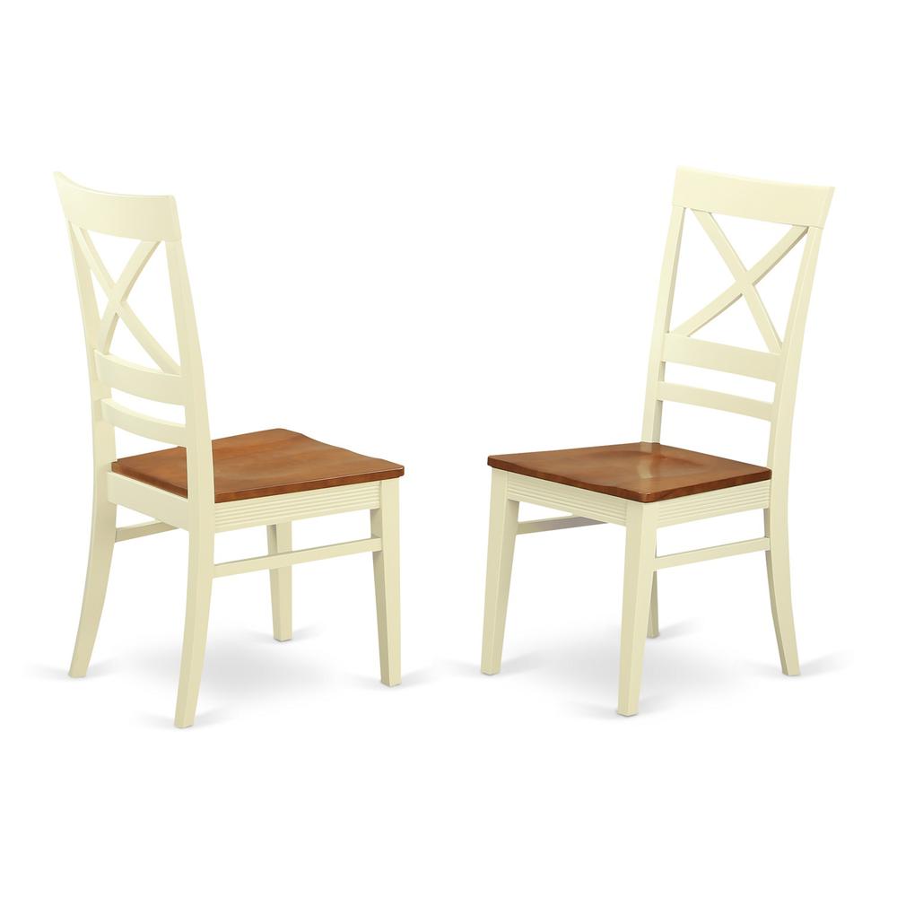 Dining Room Set Buttermilk & Cherry NDQU5 - WHI - W By East West Furniture | Dining Sets | Modishstore - 3