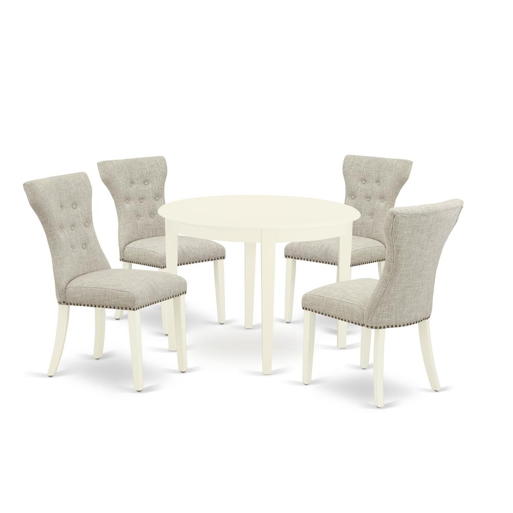 Dining Room Set Linen White BOGA5 - WHI - 35 By East West Furniture | Dining Sets | Modishstore - 2