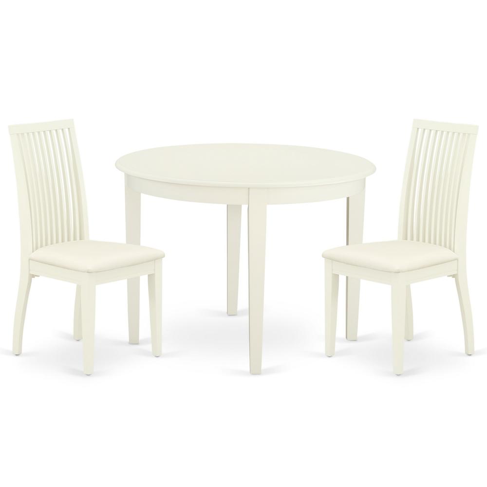 Dining Room Set Linen White BOIP3-WHI-C By East West Furniture | Dining Sets | Modishstore - 2