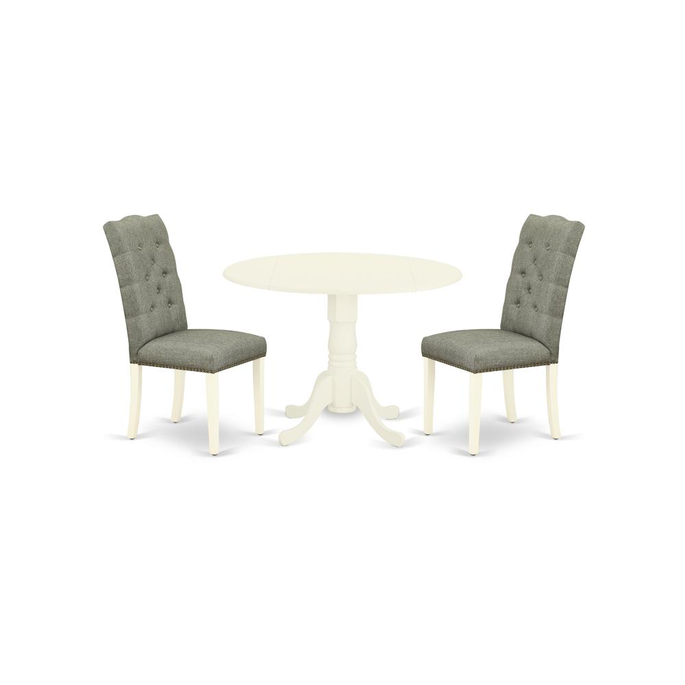 Dining Room Set Linen White DLEL3 - WHI - 07 By East West Furniture | Dining Sets | Modishstore - 2