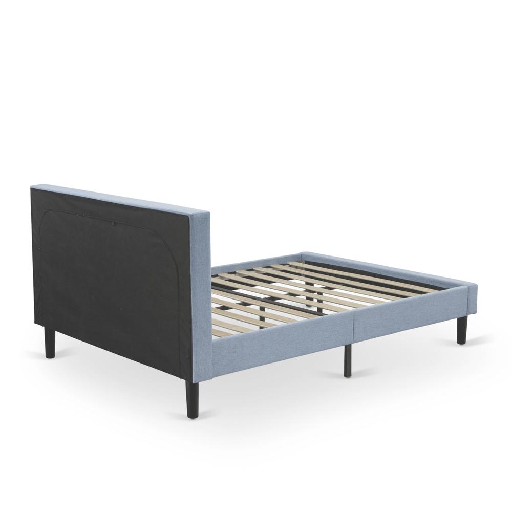 Aprodz Cindy Upholstered Bunk Bed for Bedroom (Fabric upholstered-Denim  Blue + Dark Brown) : Amazon.in: Home & Kitchen