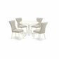 Dining Room Set Linen White HLGA5 - LWH - 35 By East West Furniture | Dining Sets | Modishstore - 2