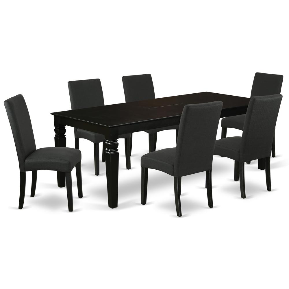 Dining Room Set Black LGDR7 - BLK - 24 By East West Furniture | Dining Sets | Modishstore - 2