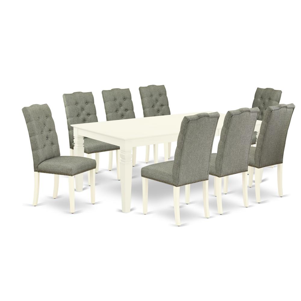 Dining Room Set Linen White LGEL9 - LWH - 07 By East West Furniture | Dining Sets | Modishstore - 2