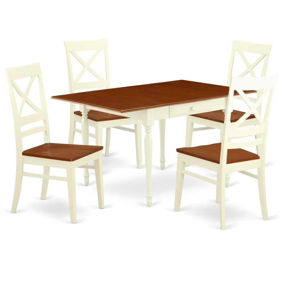 Dining Room Set Buttermilk & Cherry MZQU5 - WHI - W By East West Furniture | Dining Sets | Modishstore - 2