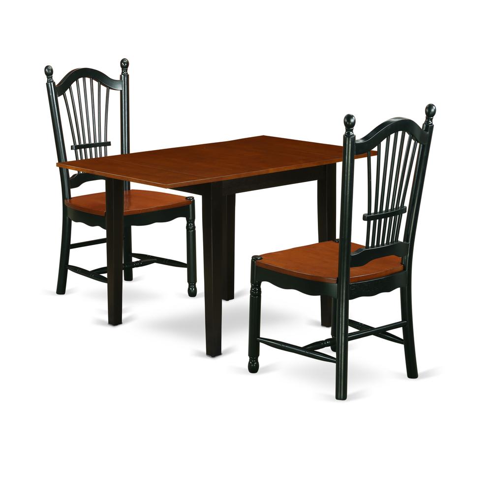Dining Room Set Black & Cherry NDDO3 - BCH - W By East West Furniture | Dining Sets | Modishstore - 2