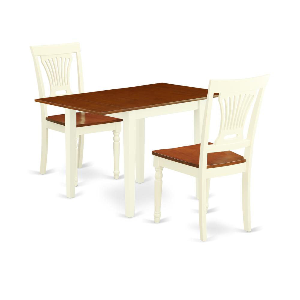 Dining Room Set Buttermilk & Cherry NDPL3 - WHI - W By East West Furniture | Dining Sets | Modishstore - 2
