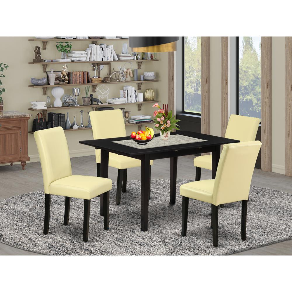 Dining Table - Dining Chairs NOAB5 - BLK - 73 By East West Furniture | Dining Sets | Modishstore - 2