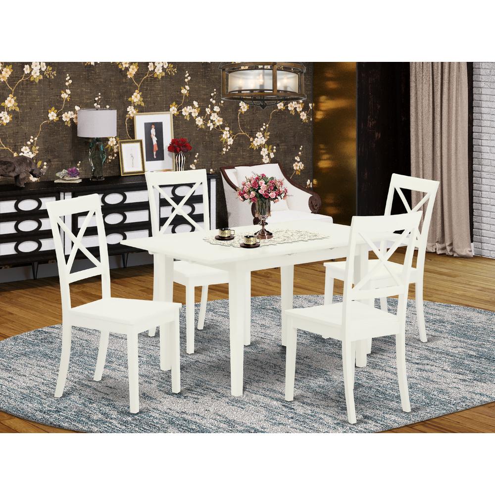 Dining Table - Dining Chairs NOBO5 - WHI - W By East West Furniture | Dining Sets | Modishstore - 2