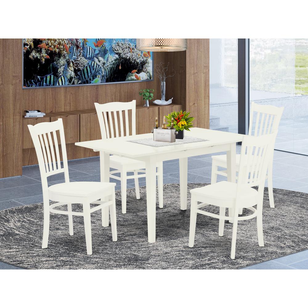 Dining Table - Dining Chairs NOGR5 - WHI - W By East West Furniture | Dining Sets | Modishstore - 2
