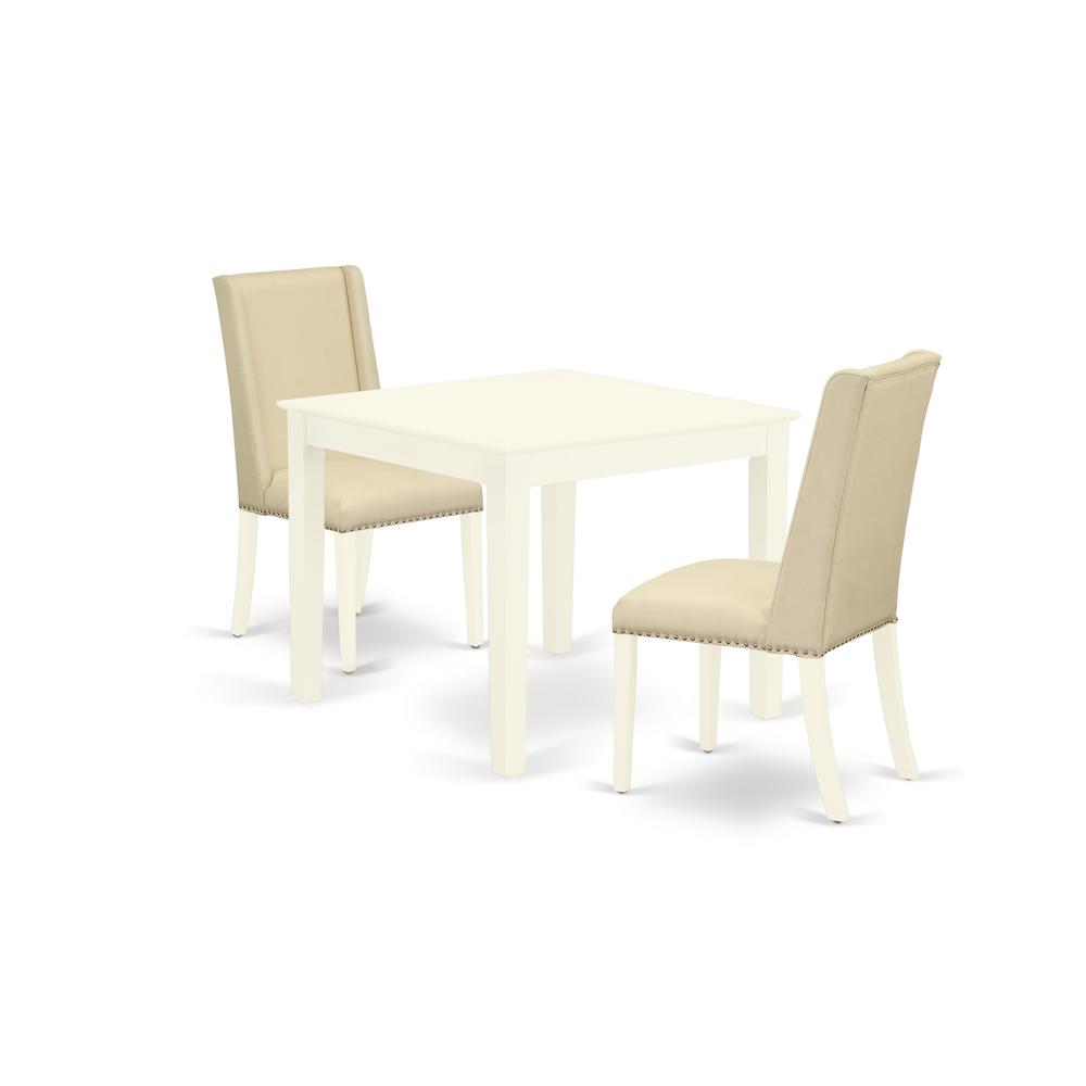 Dining Room Set Linen White OXFL3 - LWH - 01 By East West Furniture | Dining Sets | Modishstore - 2