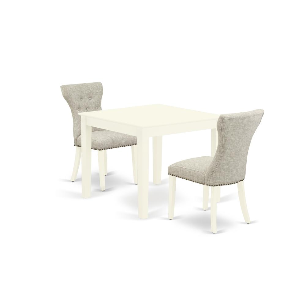 Dining Room Set Linen White OXGA3 - LWH - 35 By East West Furniture | Dining Sets | Modishstore - 2