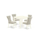 Dining Room Set Linen White OXGA5 - LWH - 35 By East West Furniture | Dining Sets | Modishstore - 2