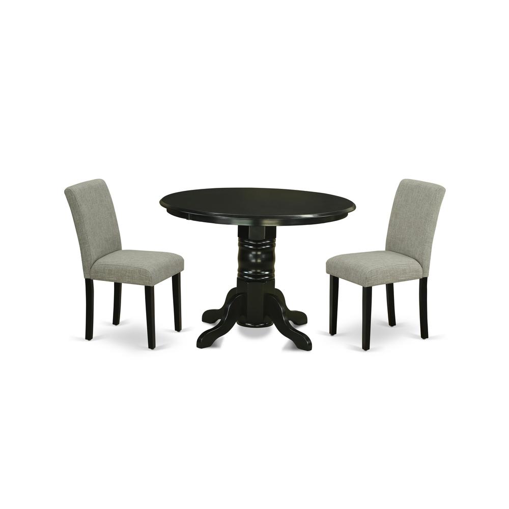 Dining Room Set Black SHAB3-BLK-06 By East West Furniture | Dining Sets | Modishstore - 2