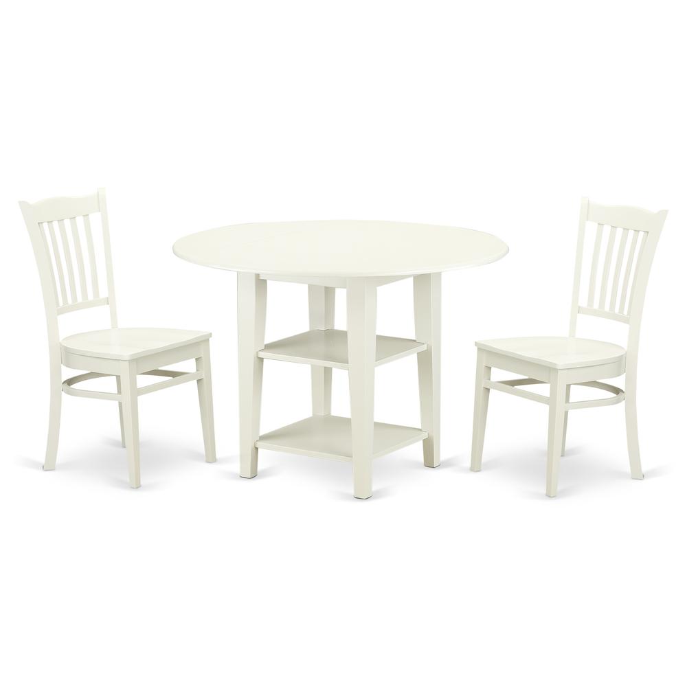 Dining Room Set Linen White SUGR3-LWH-W By East West Furniture | Dining Sets | Modishstore - 2