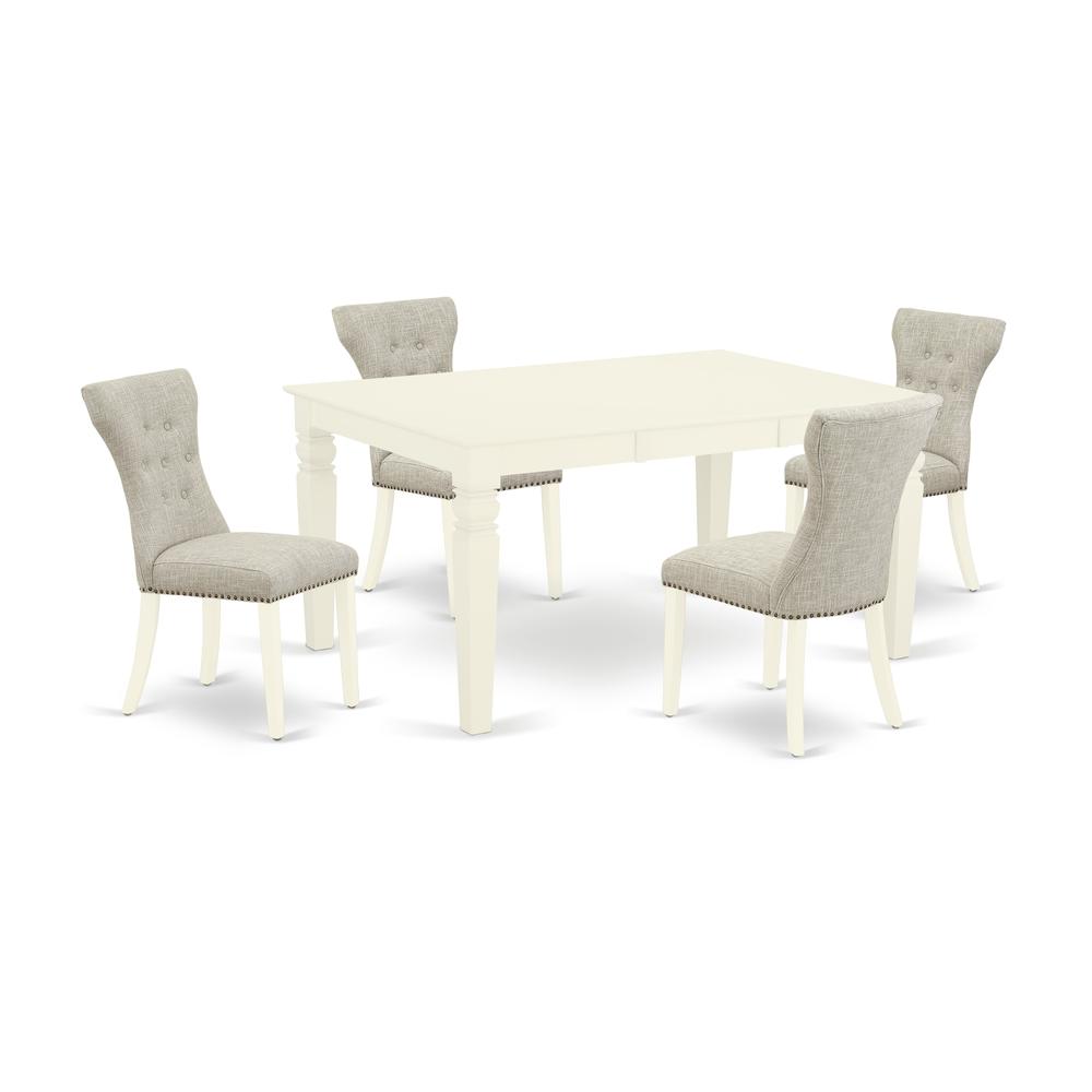 Dining Room Set Linen White WEGA5 - WHI - 35 By East West Furniture | Dining Sets | Modishstore - 2