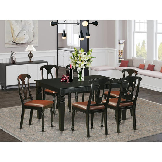7 Pc Table Set For 6-Kitchen Dinette Table And 6 Kitchen Dining Chairs By East West Furniture | Dining Sets | Modishstore