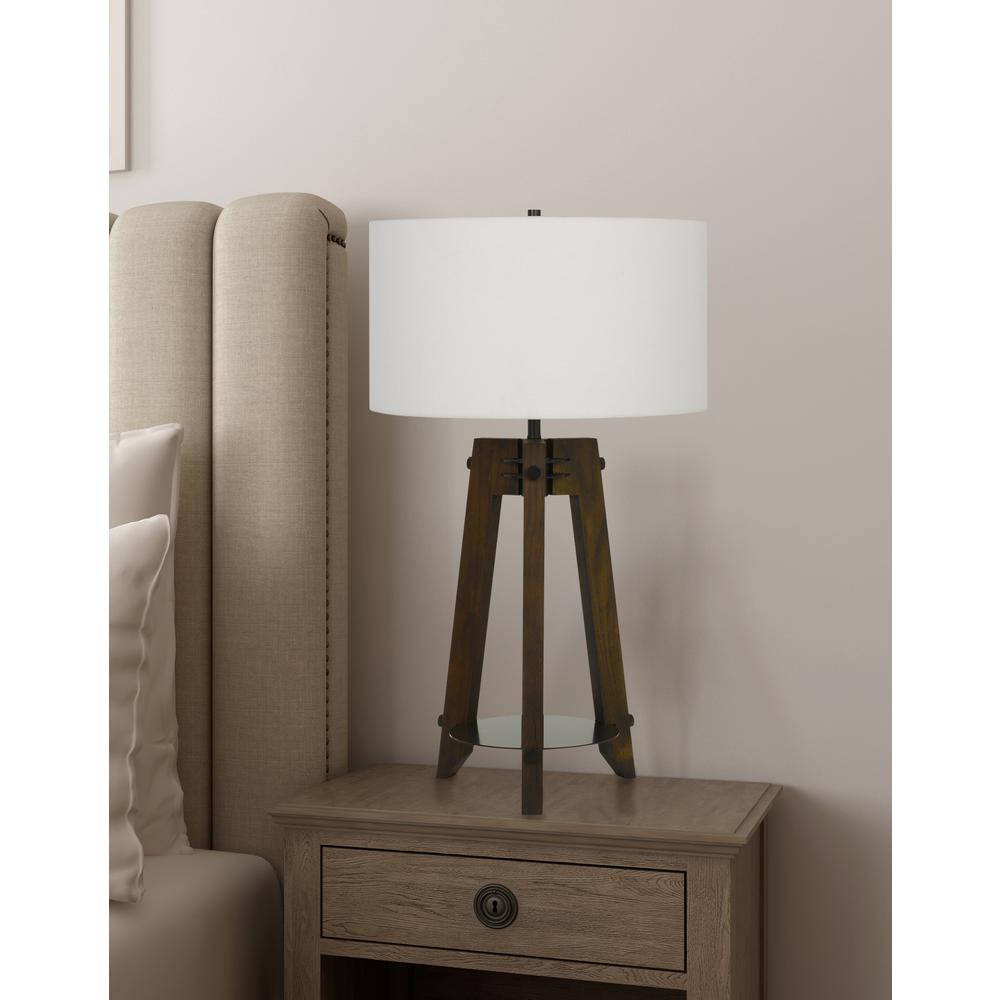 150W 3 Way Bilzen Ash Wood Tripod Table Lamp By Cal Lighting | Table Lamps | Moidshstore - 2