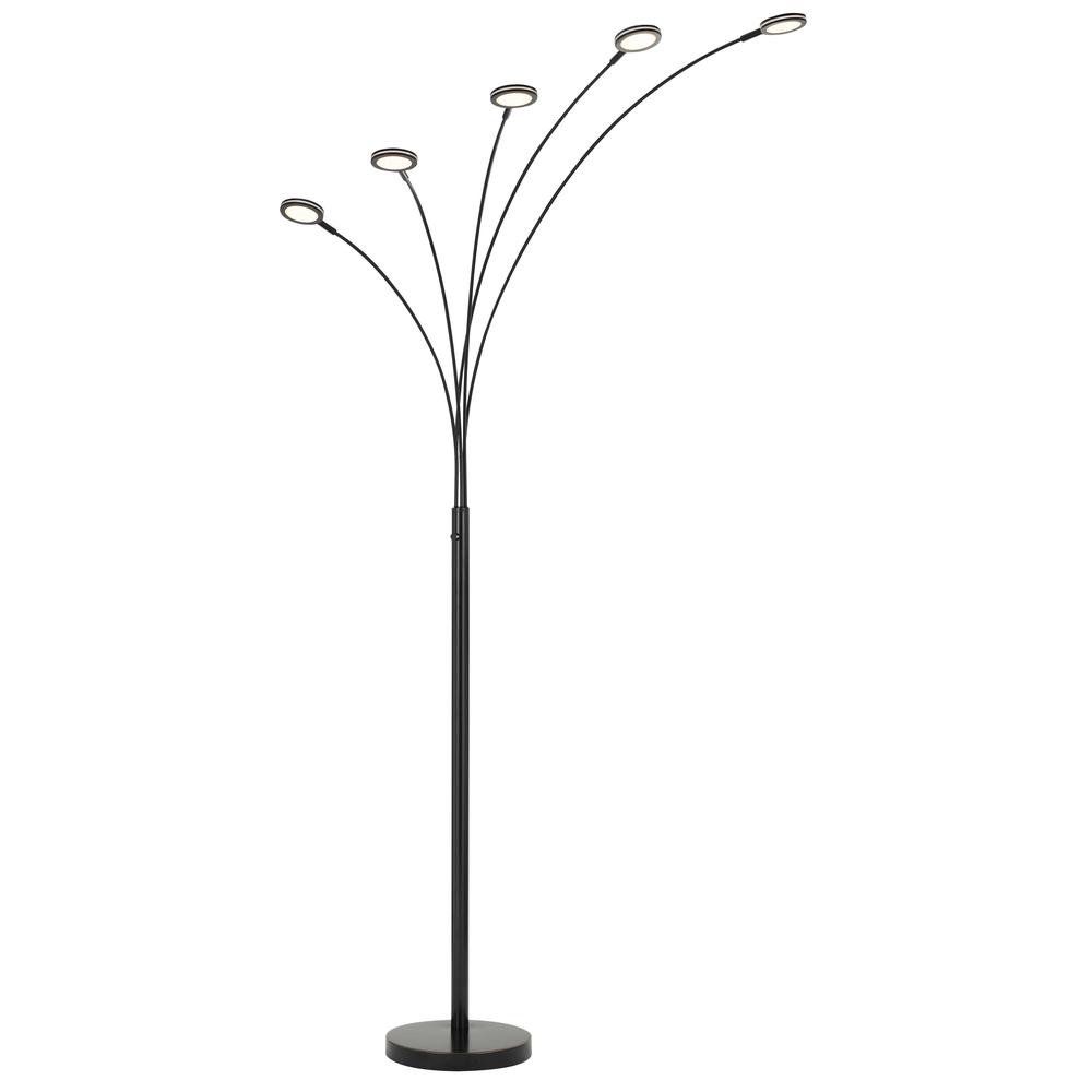 Cremona Integrated Led Metal Arc Floor Lamp 79" Height Metal Floor Lamp In Dark Bronze Finish By Cal Lighting | Floor Lamps | Moidshstore