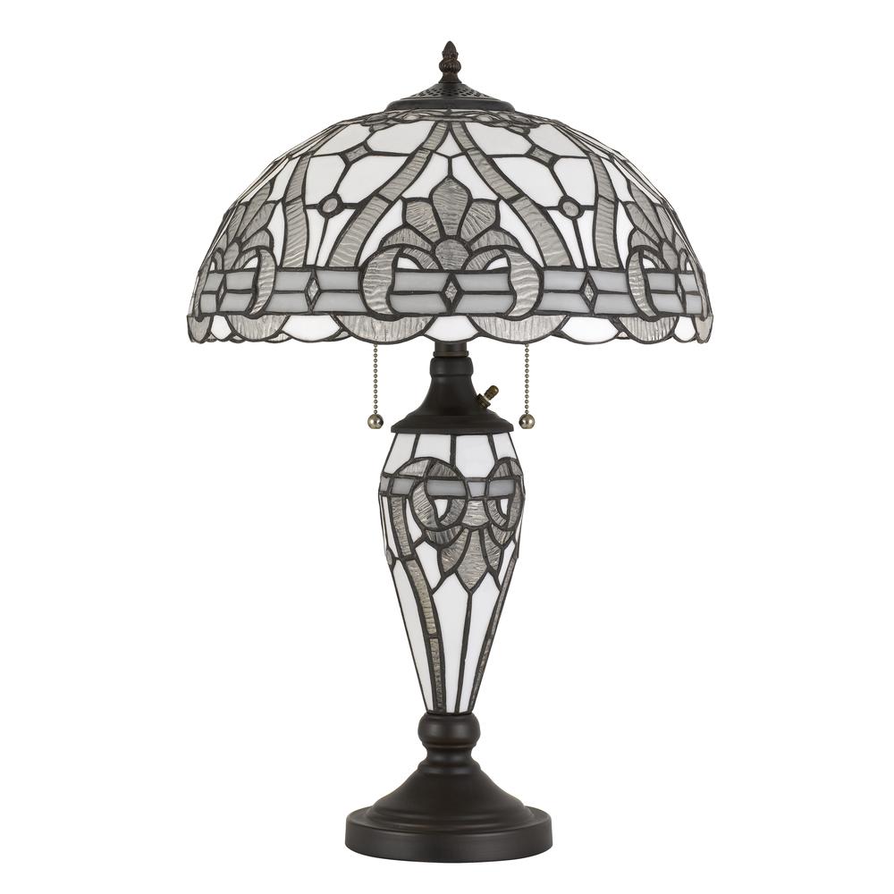 60W X 2 Tiffany Table Lamp With 7W Night Light, Bo2943Tb By Cal Lighting | Pendant Lamps | Moidshstore