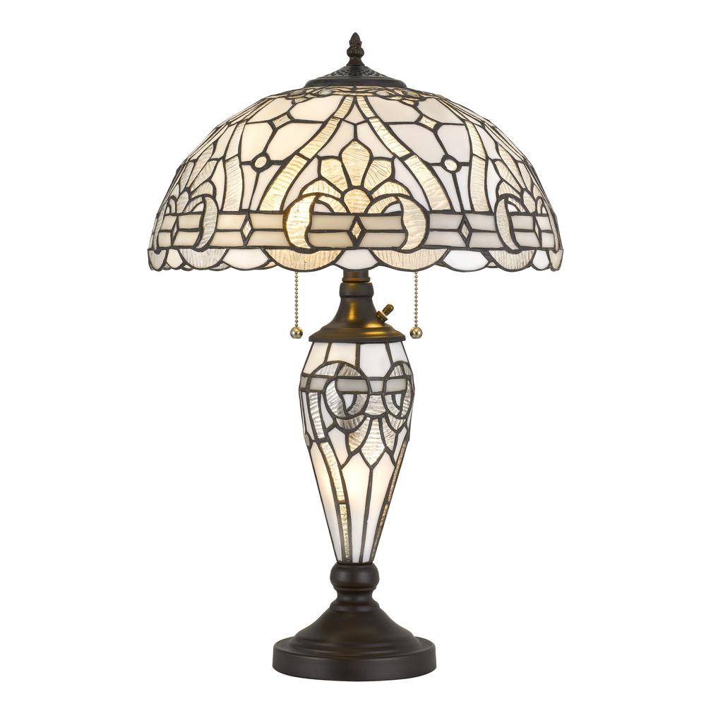 60W X 2 Tiffany Table Lamp With 7W Night Light, Bo2943Tb By Cal Lighting | Pendant Lamps | Moidshstore - 3