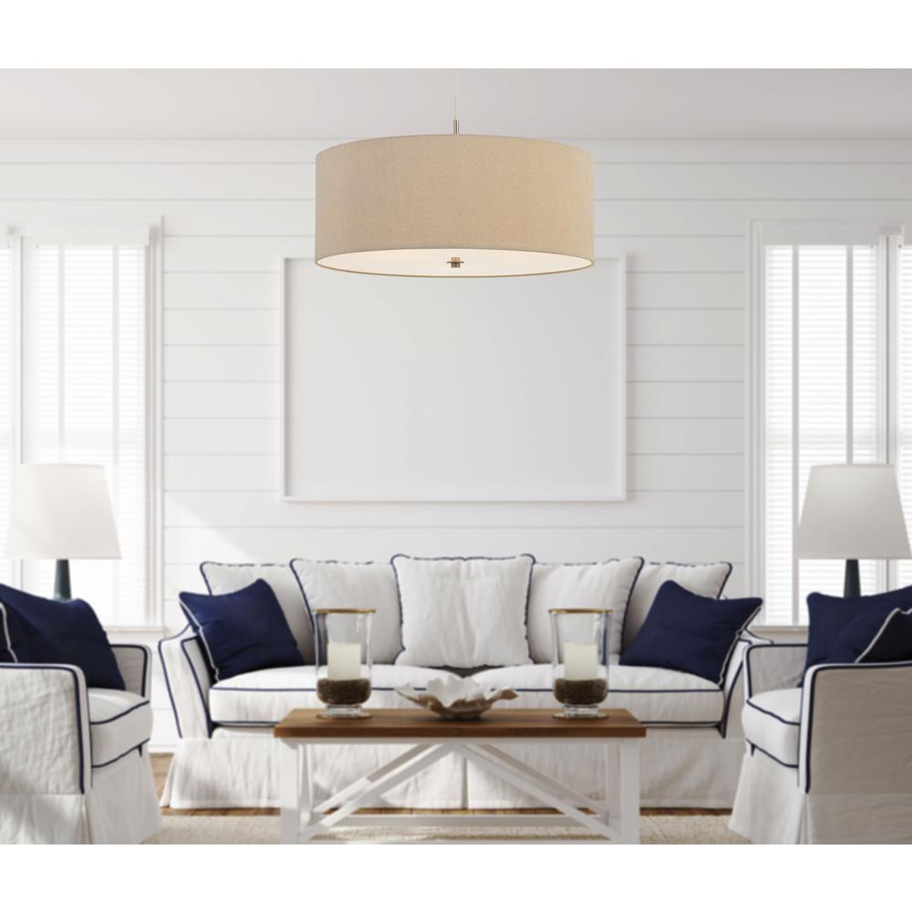 60W X 3 Addison Drum Pendant Fixture. Dia:24" By Cal Lighting | Pendant Lamps | Moidshstore