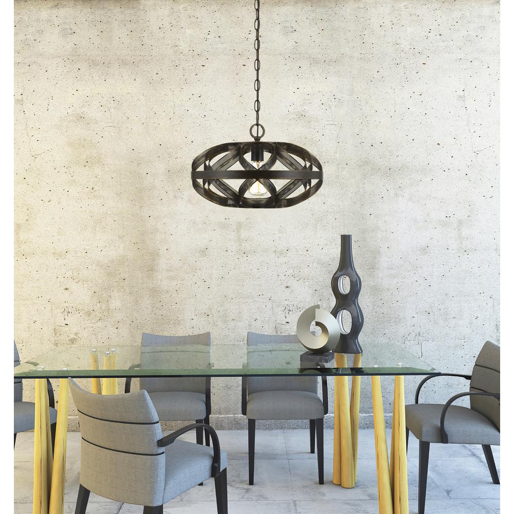 10.5" Height Metal Single Light Pendant In Dark Bronze By Cal Lighting | Pendant Lamps | Moidshstore - 2