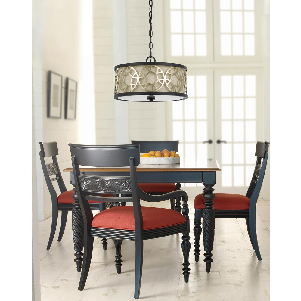 60W X 2 Carmel 2 Light Metal 2 In 1 Semi-Flush / Pendant Chandelier By Cal Lighting | Pendant Lamps | Moidshstore - 3