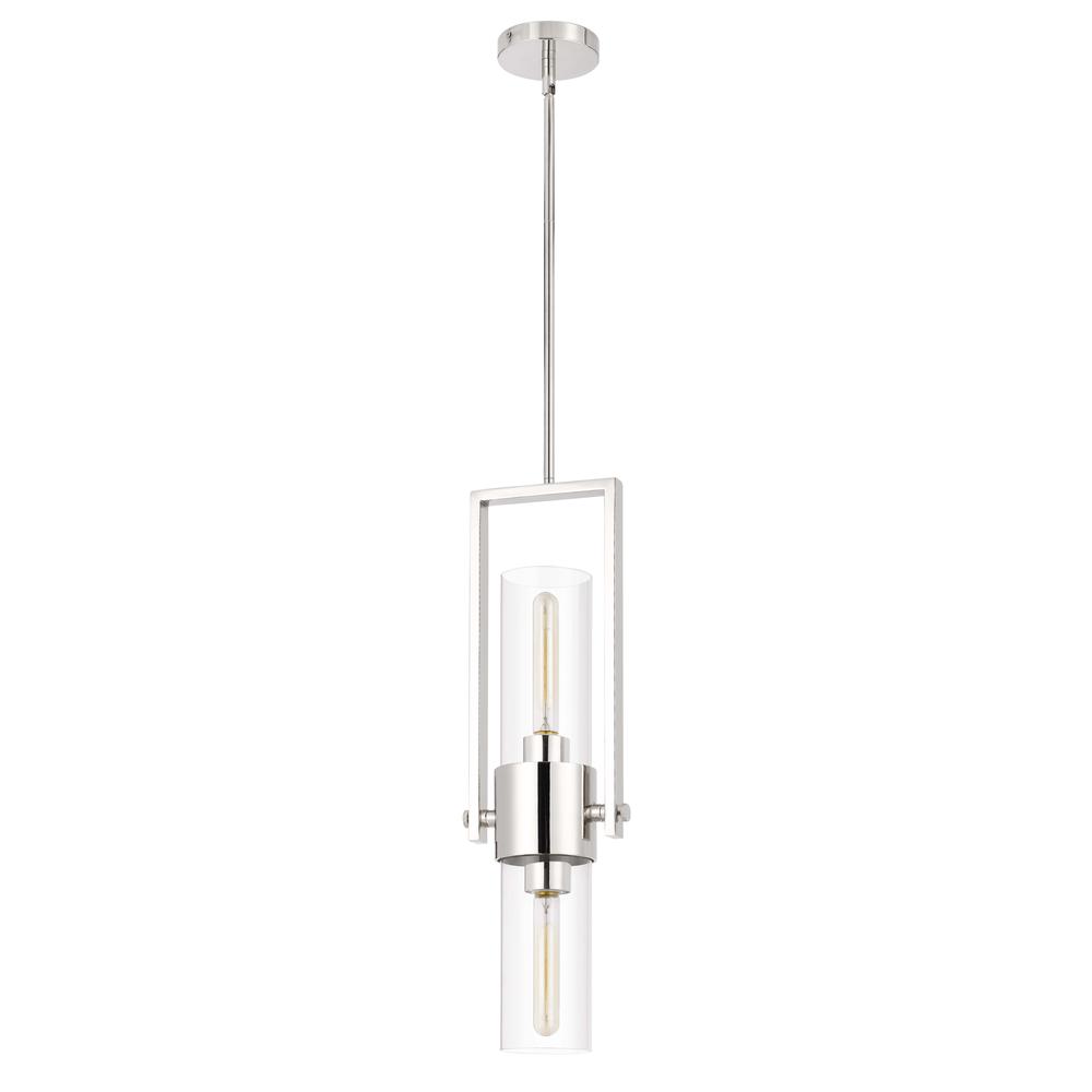 60W Redmond Metal Pendant With Clear Glass Shade By Cal Lighting | Pendant Lamps | Moidshstore