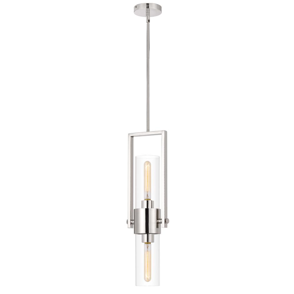 60W Redmond Metal Pendant With Clear Glass Shade By Cal Lighting | Pendant Lamps | Moidshstore - 4