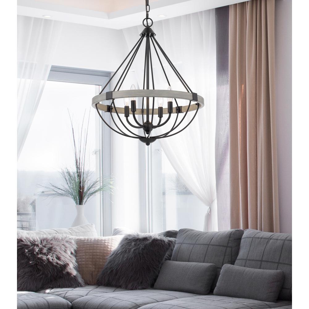 60W X 4 Somersworth Metal Chandelier By Cal Lighting | Chandeliers | Moidshstore - 2