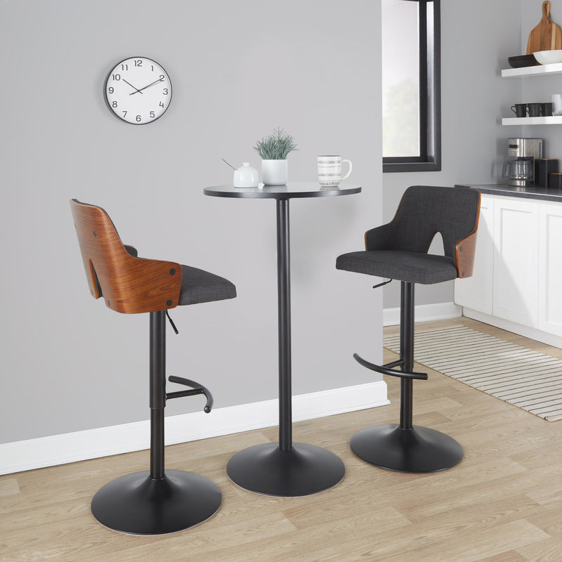 Stella Adjustable Barstool - Set of 2 Beige By LumiSource | Bar Stools | Modishstore - 9