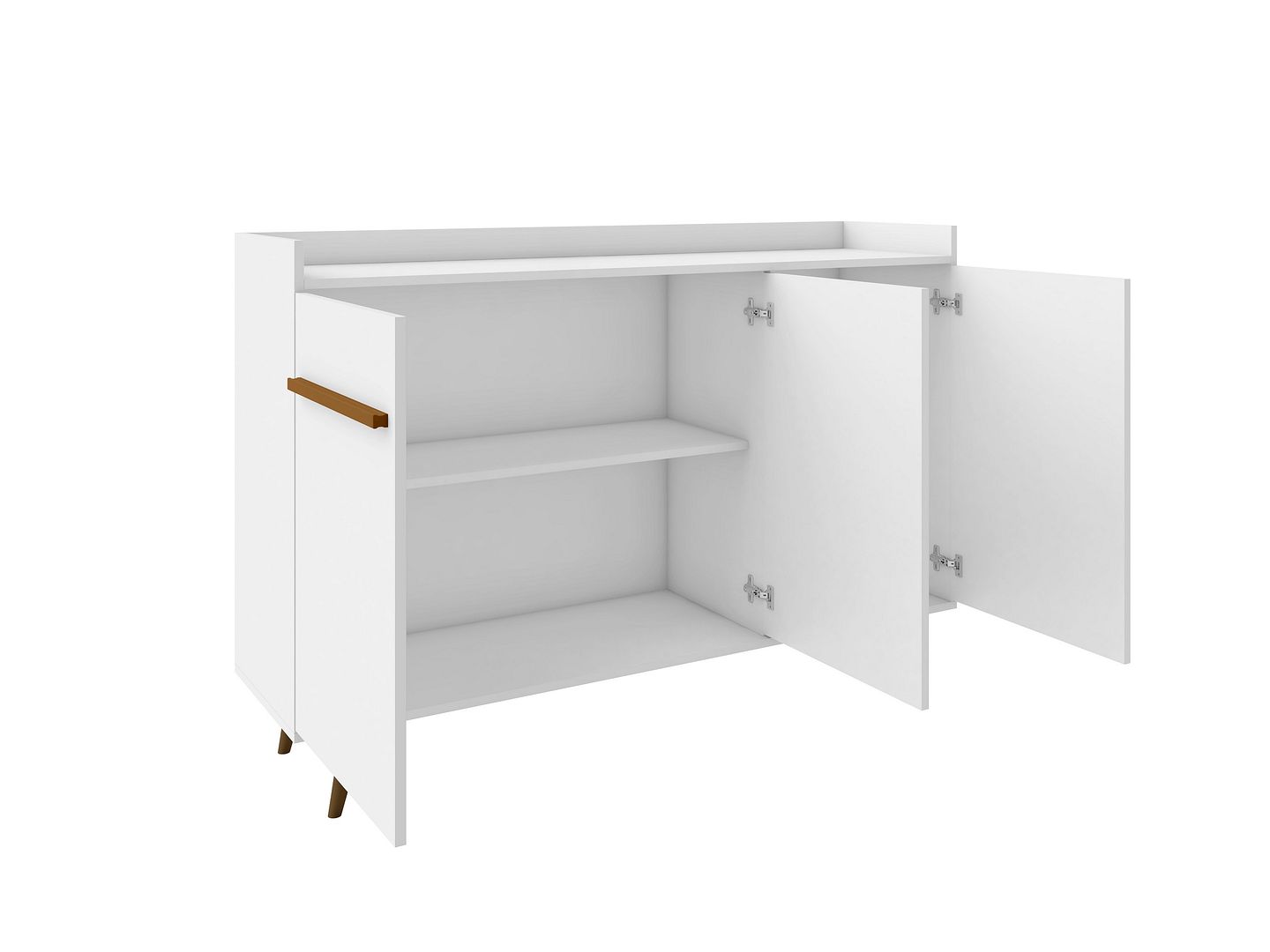 Manhattan Comfort Bradley 53.54 Buffet Stand with 4 Shelves White | Sideboards | Modishstore-3