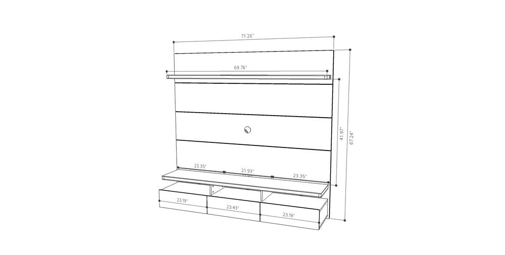 Manhattan comfort 1.8 cabrini floating online wall theater entertainment center