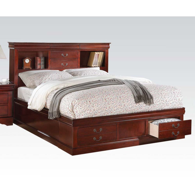 Louis Philippe Eastern King Sleigh Bed in Platinum by Acme Furniture