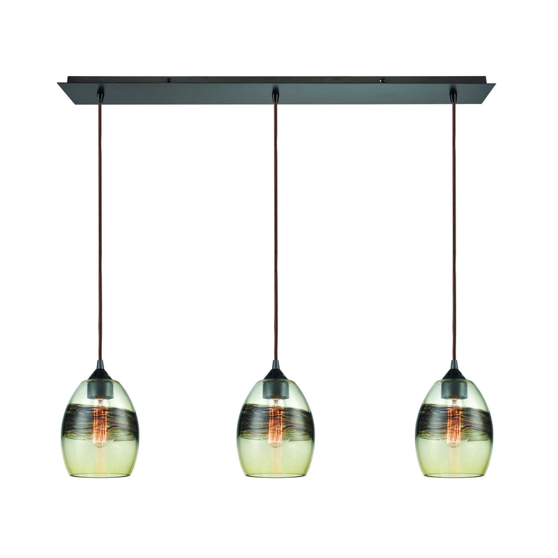 Whisp 36'' Wide 3-Light Multi Pendant - Oil Rubbed Bronze By ELK |Pendant Lamps |Modishstore 