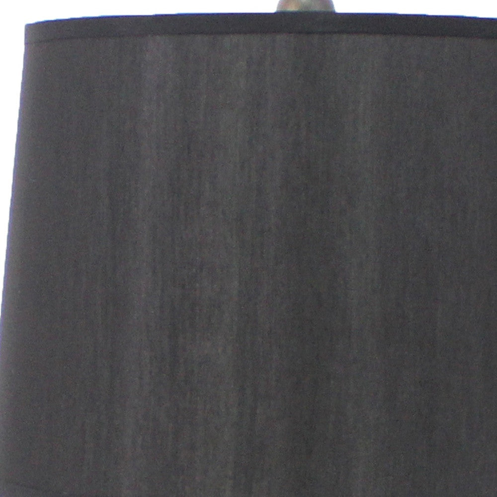 Black Traditional Wooden Linen Shade - Table Lamp By Homeroots | Table Lamps | Modishstore - 4