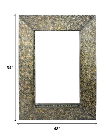 Bronze Gravel-Like Mosaic Frame - Dressing Mirror By Homeroots | Mirrors | Modishstore - 2