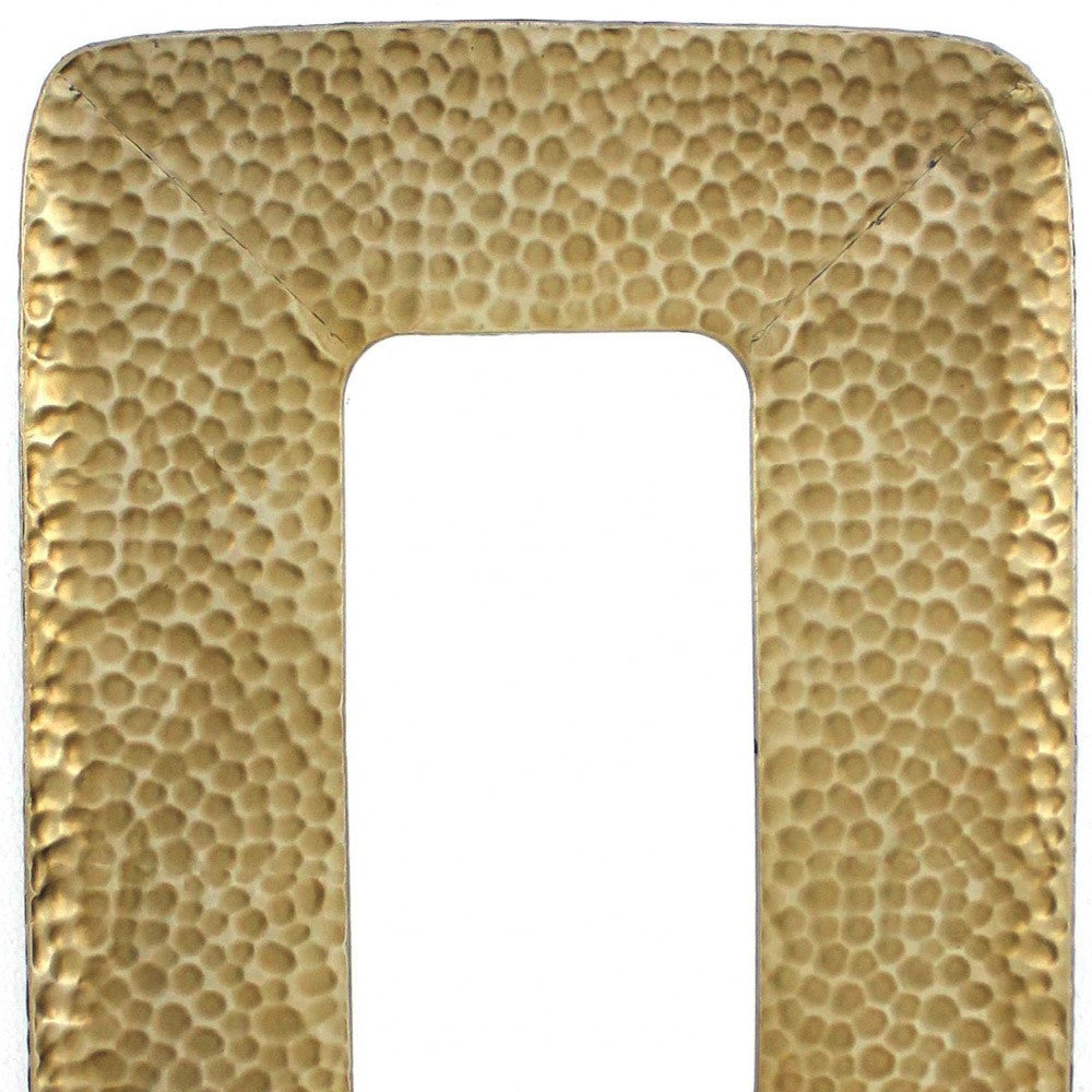 Gold Coastal Style Cobbly Cosmetic Mirror By Homeroots | Mirrors | Modishstore - 4