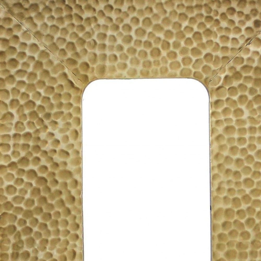 Gold Coastal Style Cobbly Cosmetic Mirror By Homeroots | Mirrors | Modishstore - 5